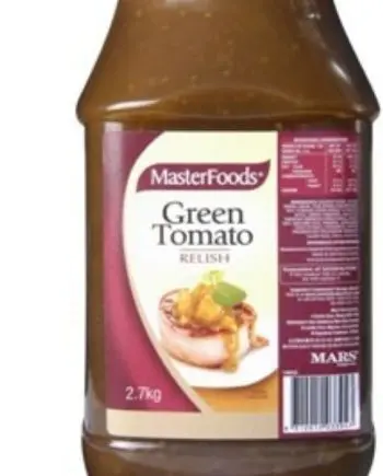 Green Tomato Relish 2.7kg ( Masterfoods )