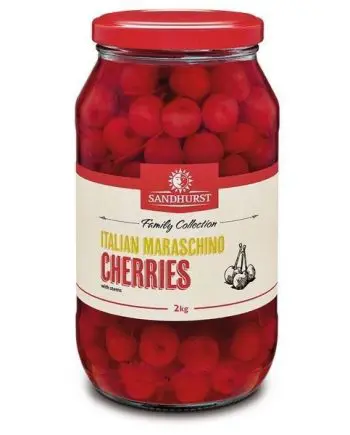 Maraschino Cherries Stem On 2kg ( Sandhurst )