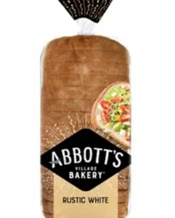 Rustic White Sliced Bread Loaves 750g x 6pce (Abbott's Village Bakery)