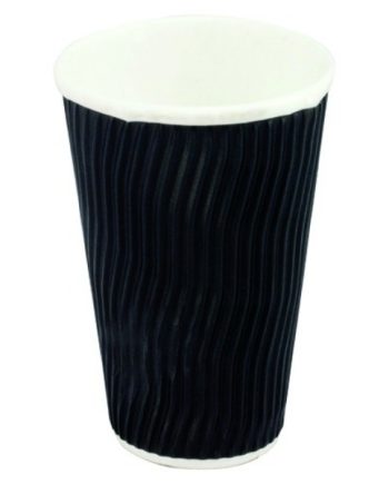 Hot Drink Cup Black 16oz Cool Wave 500pce (Capri)
