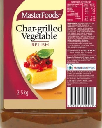 Vegetable Relish Chargrilled 2.5kg (Masterfoods)