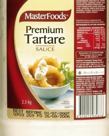 Tartare Sauce 2.3kg (Masterfoods)