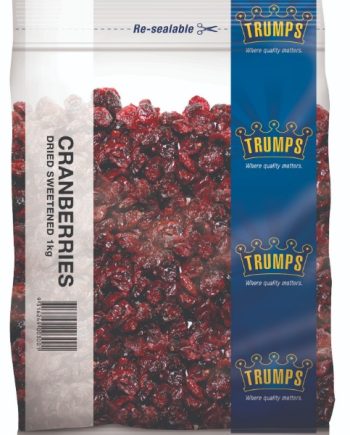 Dried Sweetened Cranberries 1kg (Trumps)